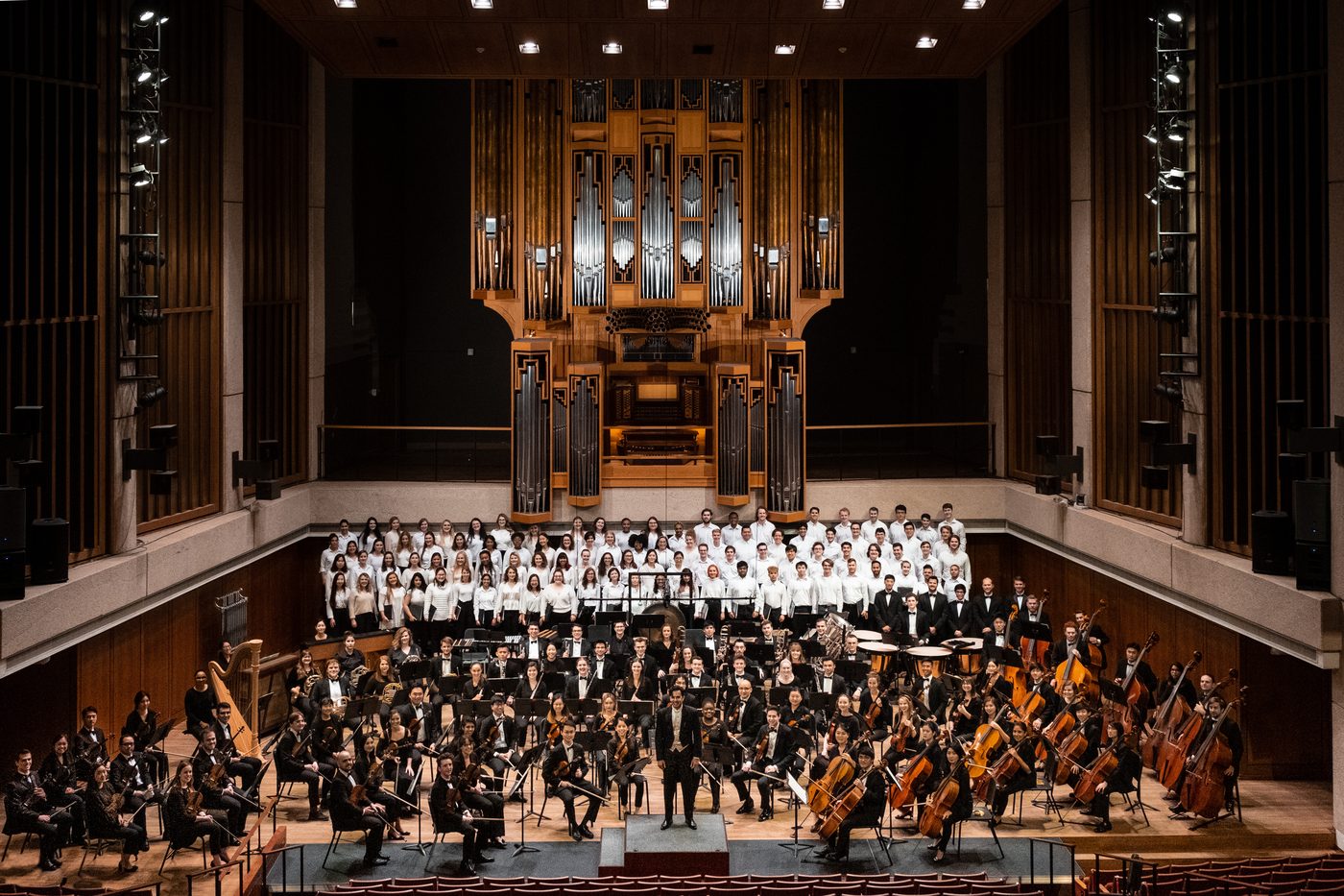 Orchestra and chorus in concert