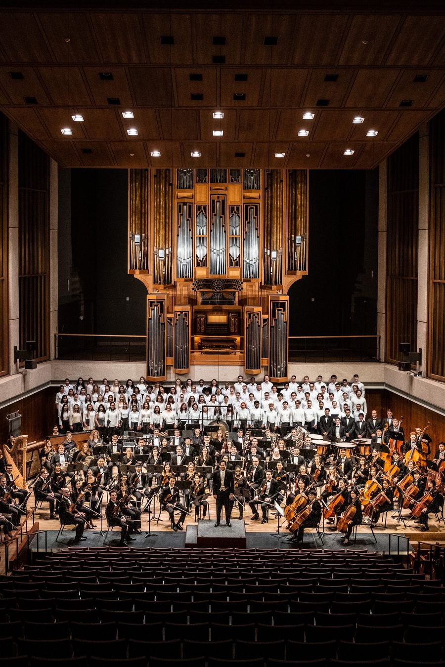Concert hall viewed from the balcony