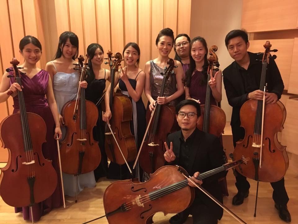 Cello ensemble after a recital
